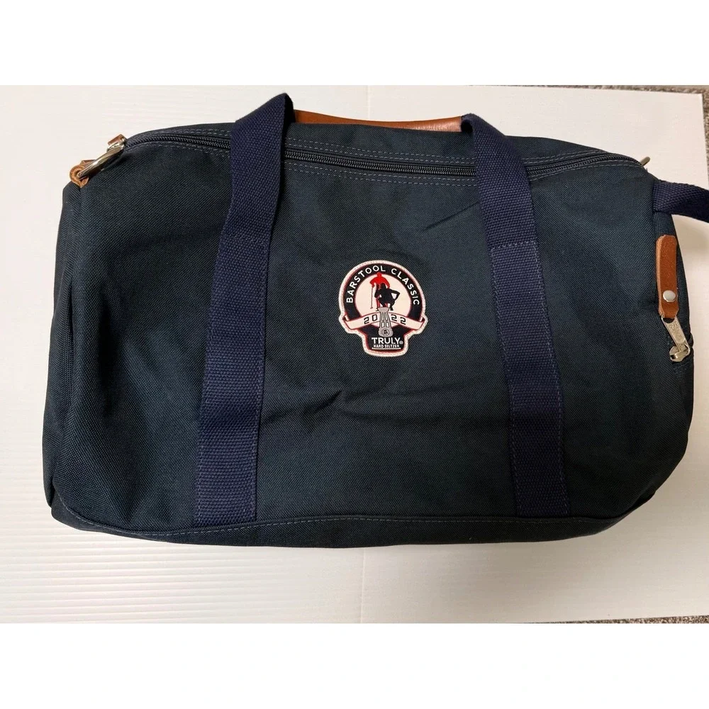 Peter Millar Barstool Classic 2022‎ Duffle Bag Navy Canvas Leather Trim